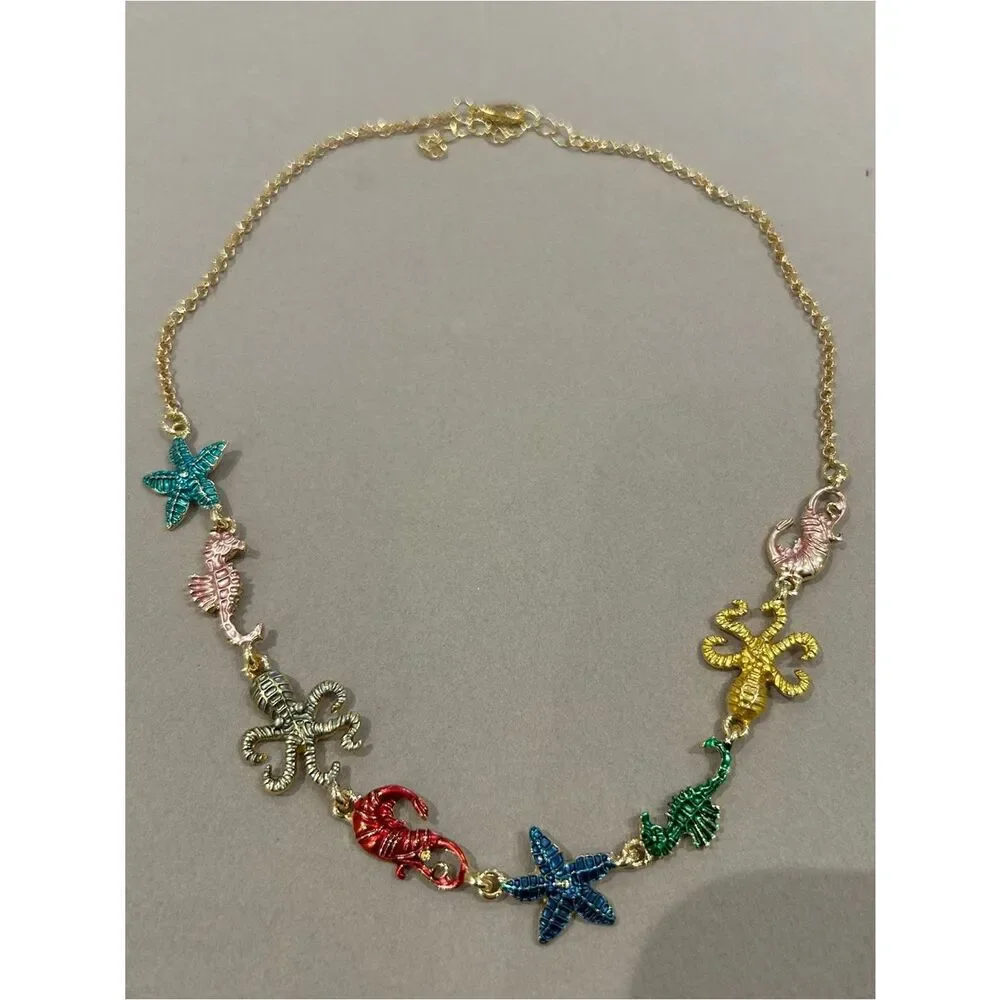 Multicolor Sea Life Charm Necklace A1657